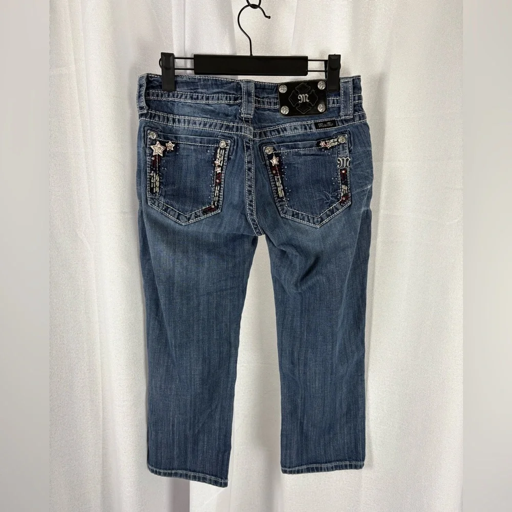 Miss Me | Star Cuffed Capri Jeans Size 28 Low Rise - Picture 6 of 14